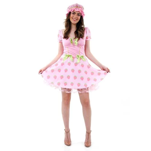 Fantasia Moranguinho Adulto e Infantil - Vestido e Chapeú Berry Beauty
