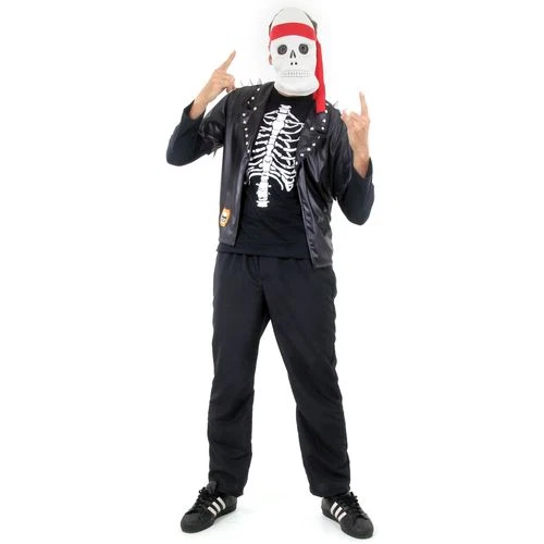 Fantasia Caveira Rockeiro Adulto e Infantil - Halloween