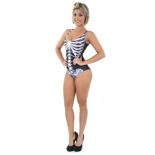 Fantasia Body Esqueleto Adulto e Infantil - Halloween