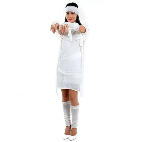 Fantasia Mumia Feminino Adulto e Infantil - Halloween