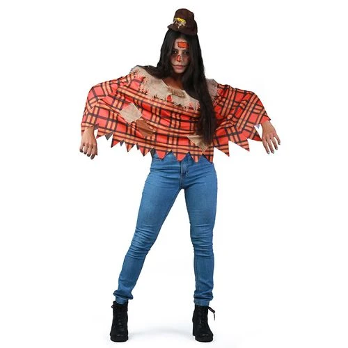 Fantasia Espantalho Adulto e Infantil Poncho Abrakadabra Fantasias
