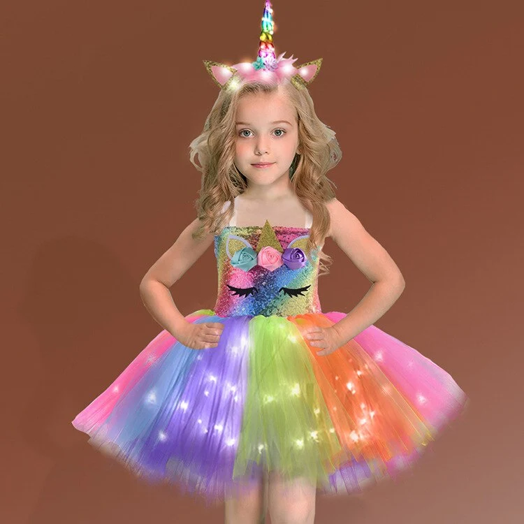 Vestido Unicórnio - Brilha no Escuro