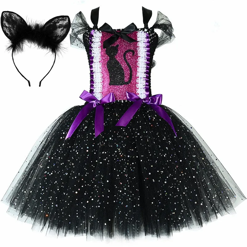 Fantasia Gato Infantil e Adulto Glitter